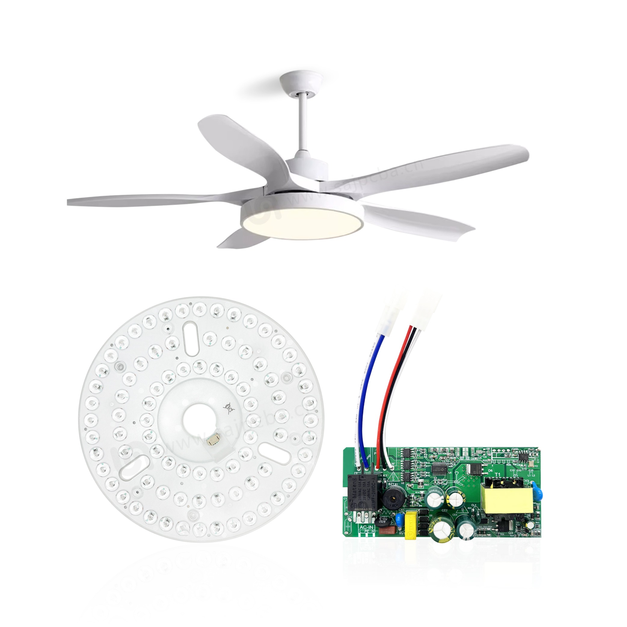 开关型调光调色风扇灯PCBA控制板定制